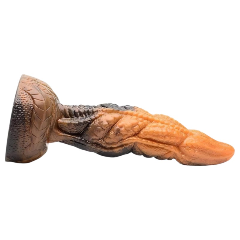 Creature Cocks Ravager - textúrált szilikon dildó - 20 cm (narancs) 129433 termék bemutató kép