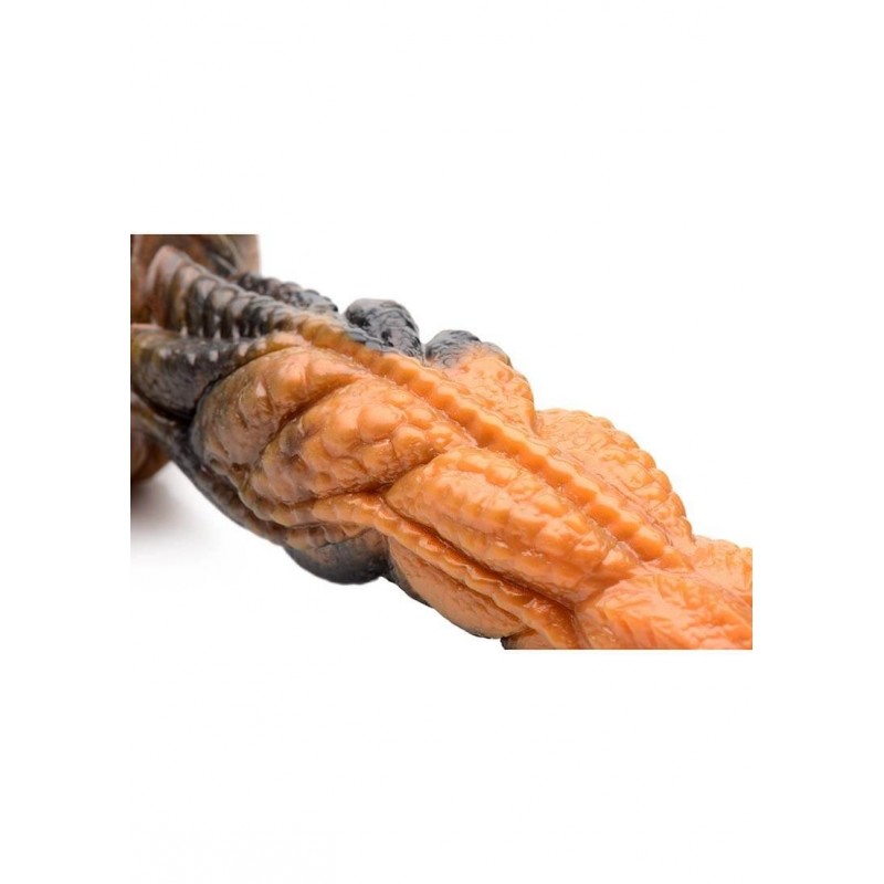 Creature Cocks Ravager - textúrált szilikon dildó - 20cm (narancs) 82382 termék bemutató kép