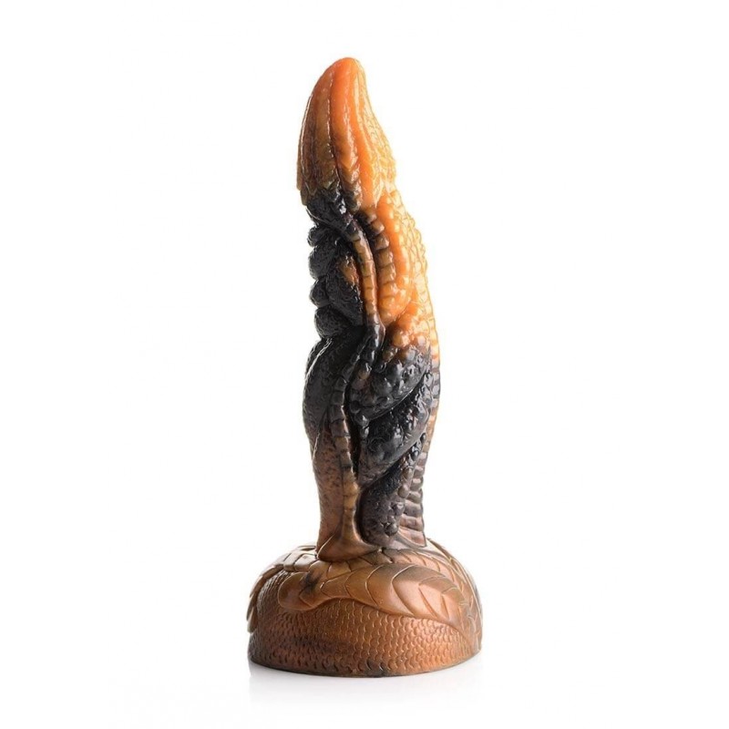 Creature Cocks Ravager - textúrált szilikon dildó - 20cm (narancs) 82383 termék bemutató kép