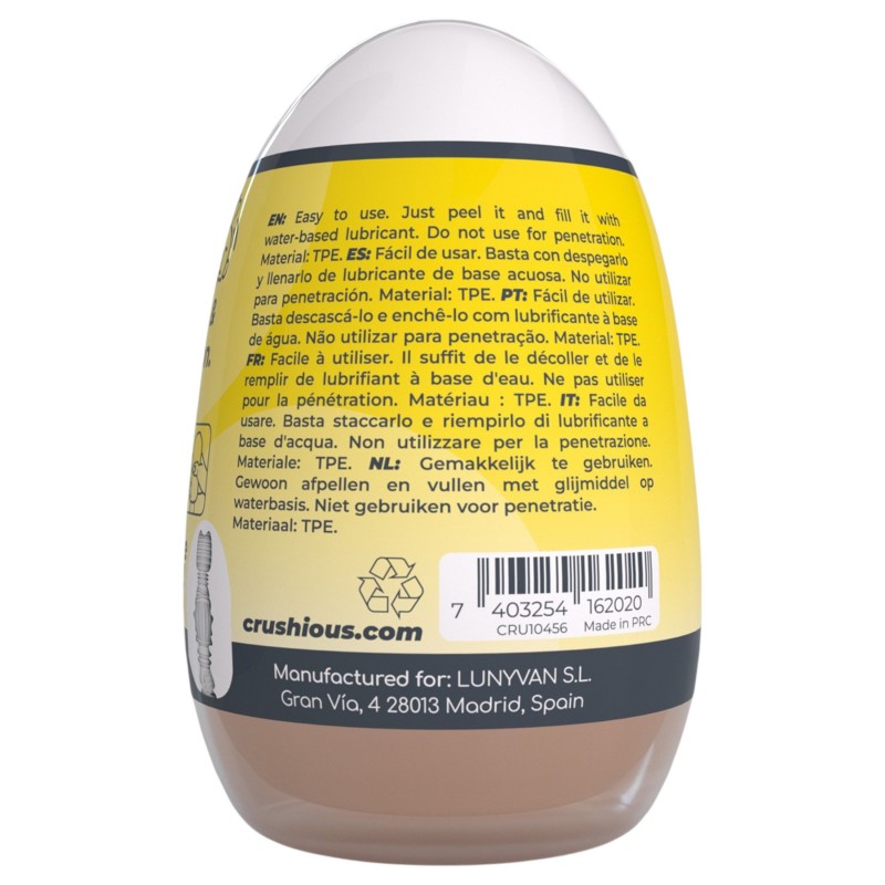 Crushious Ezy Egg Anal - maszturbátor tojás (testszínű) 148017 termék bemutató kép