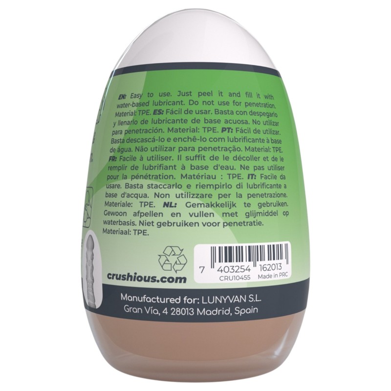 Crushious Ezy Egg The Expert - maszturbátor tojás (testszínű) 148009 termék bemutató kép