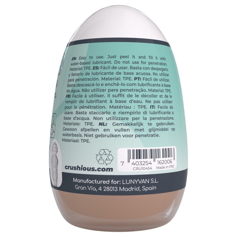Crushious Ezy Egg The Novice - maszturbátor tojás (testszínű) 147985 termék bemutató kép