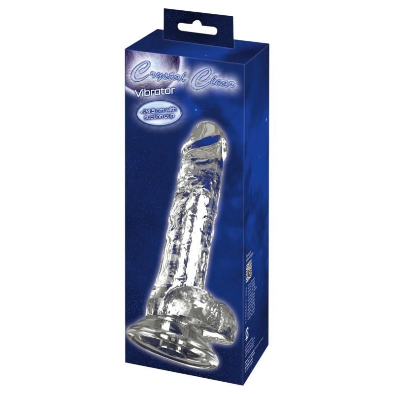 Crystal - Vibrátor tapadókoronggal (áttetsző) 128881 termék bemutató kép