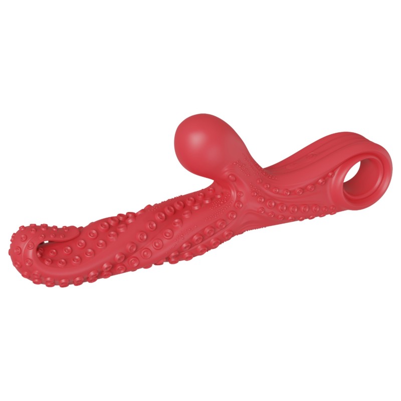 Monster Fuck - Csiklókaros polipkar vibrátor (piros) 122621 termék bemutató kép