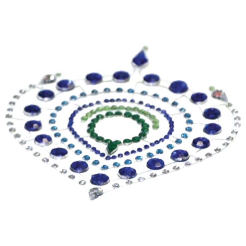 Csillogó gyémántok intim ékszer szett - 3 részes (kék) 117729 termék bemutató kép