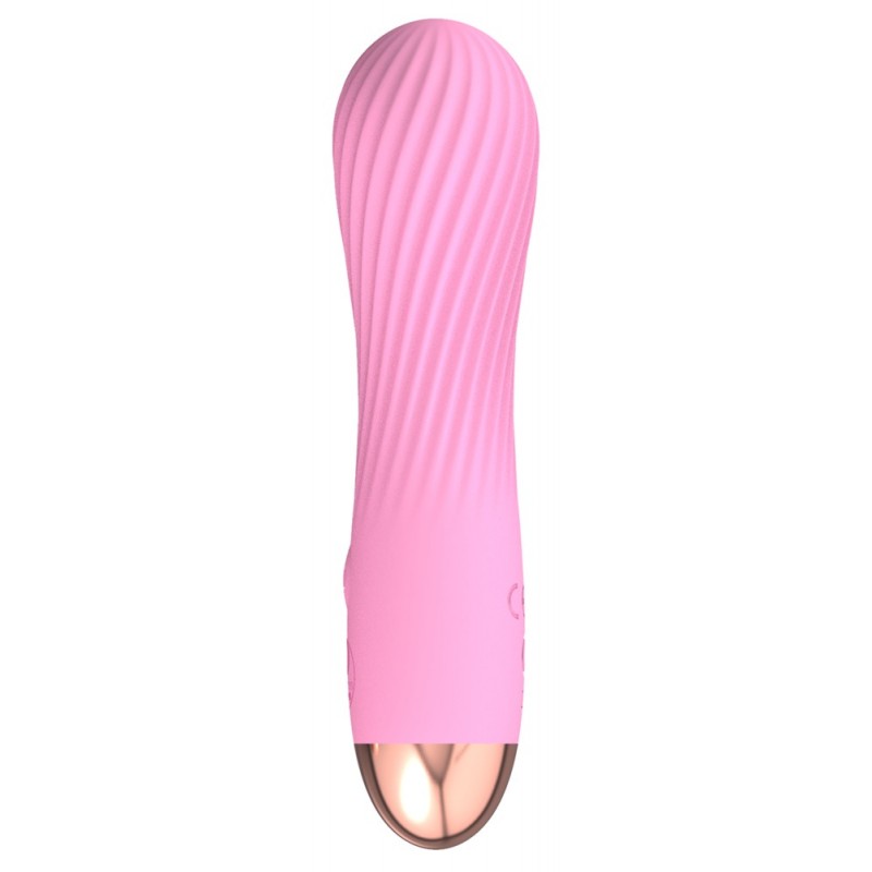 Cuties Mini - akkus, vízálló, spirális vibrátor (pink) 44343 termék bemutató kép
