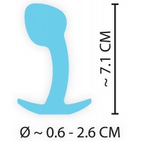 Cuties Mini Butt Plug - szilikon anál dildó - kék (2,6cm) 71107 termék bemutató kép