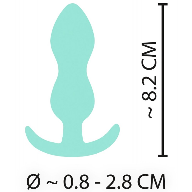 Cuties Mini Butt Plug - szilikon anál dildó - menta (2,3cm) 71511 termék bemutató kép