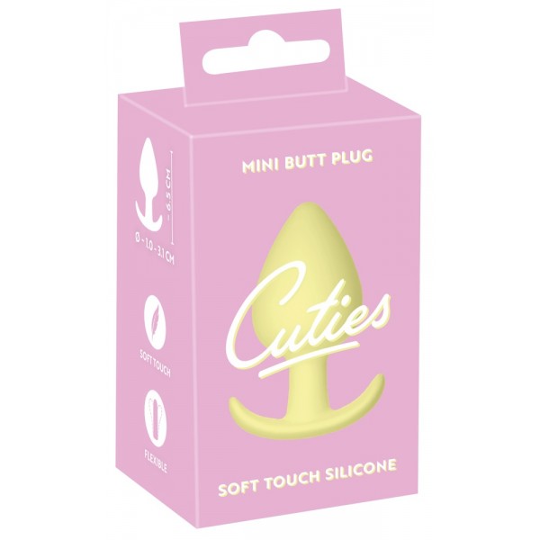 Cuties Mini Butt Plug - szilikon anál plug - sárga (3,1cm)
