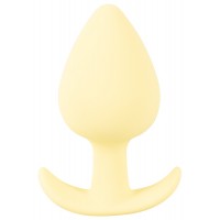 Cuties Mini Butt Plug - szilikon anál dildó - sárga (3,1cm) 71076 termék bemutató kép
