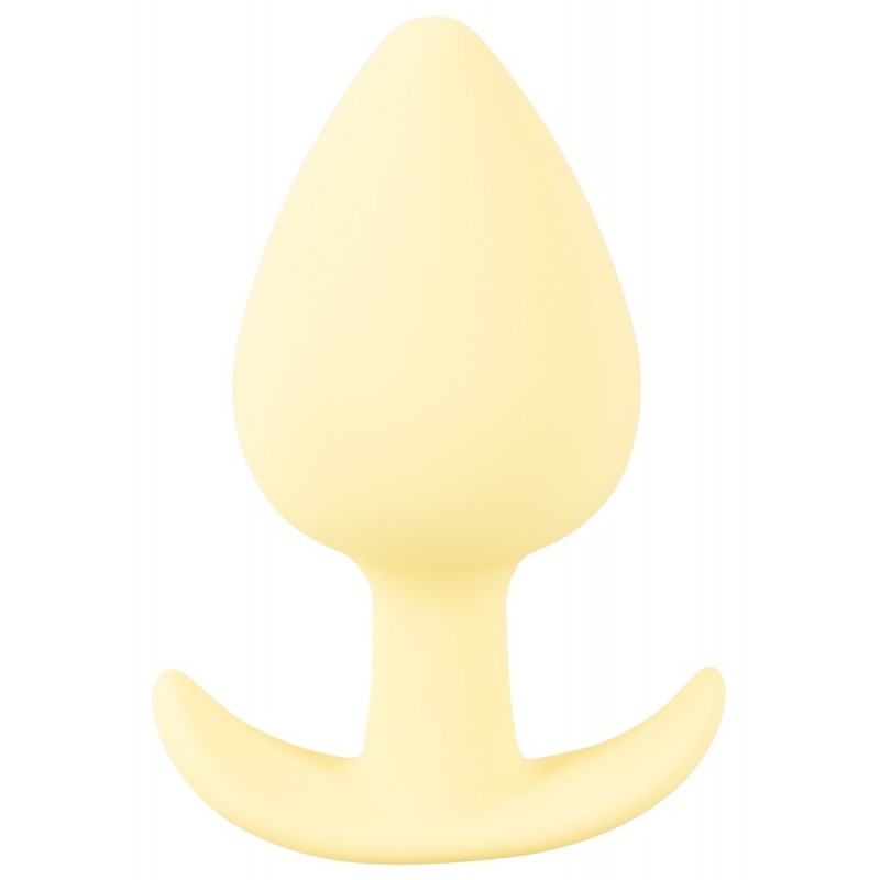 Cuties Mini Butt Plug - szilikon anál plug - sárga (3,1cm) 71076 termék bemutató kép