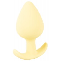 Cuties Mini Butt Plug - szilikon anál dildó - sárga (3,1cm) 71077 termék bemutató kép