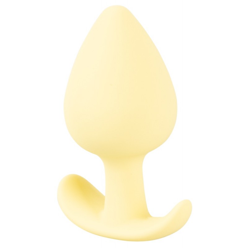 Cuties Mini Butt Plug - szilikon anál plug - sárga (3,1cm) 71078 termék bemutató kép