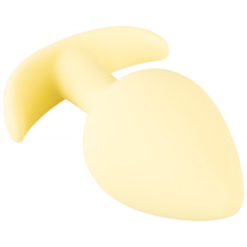 Cuties Mini Butt Plug - szilikon anál dildó - sárga (3,1cm) 71080 termék bemutató kép