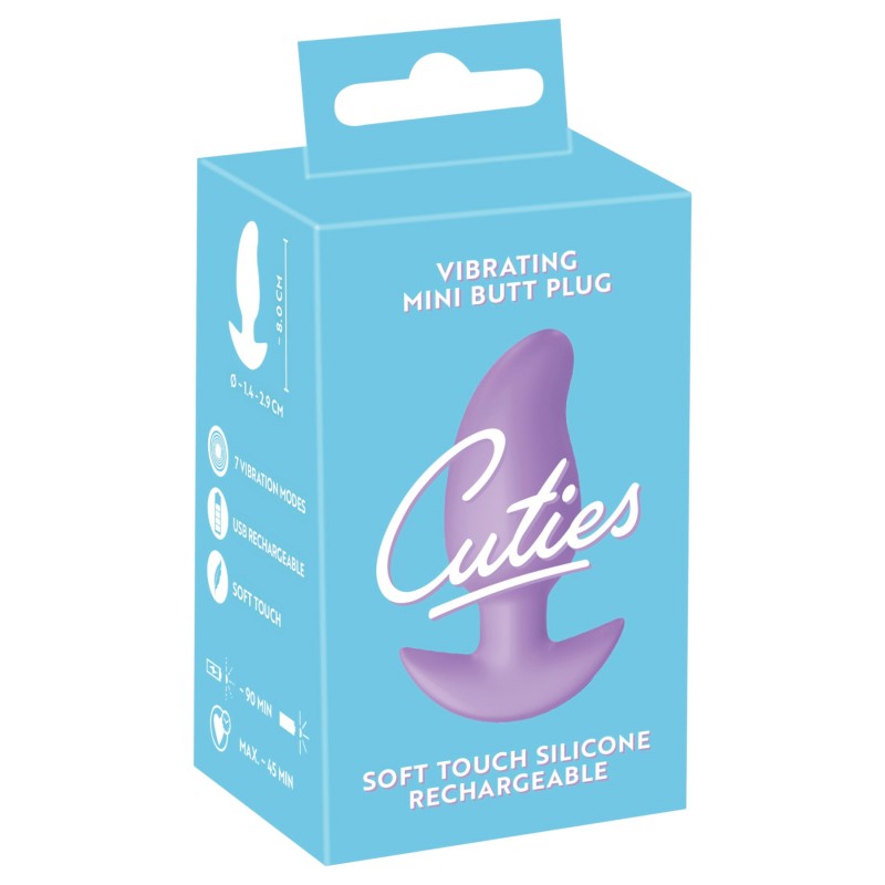 Cuties Mini - vibrációs anál plug (lila) 124162 termék bemutató kép