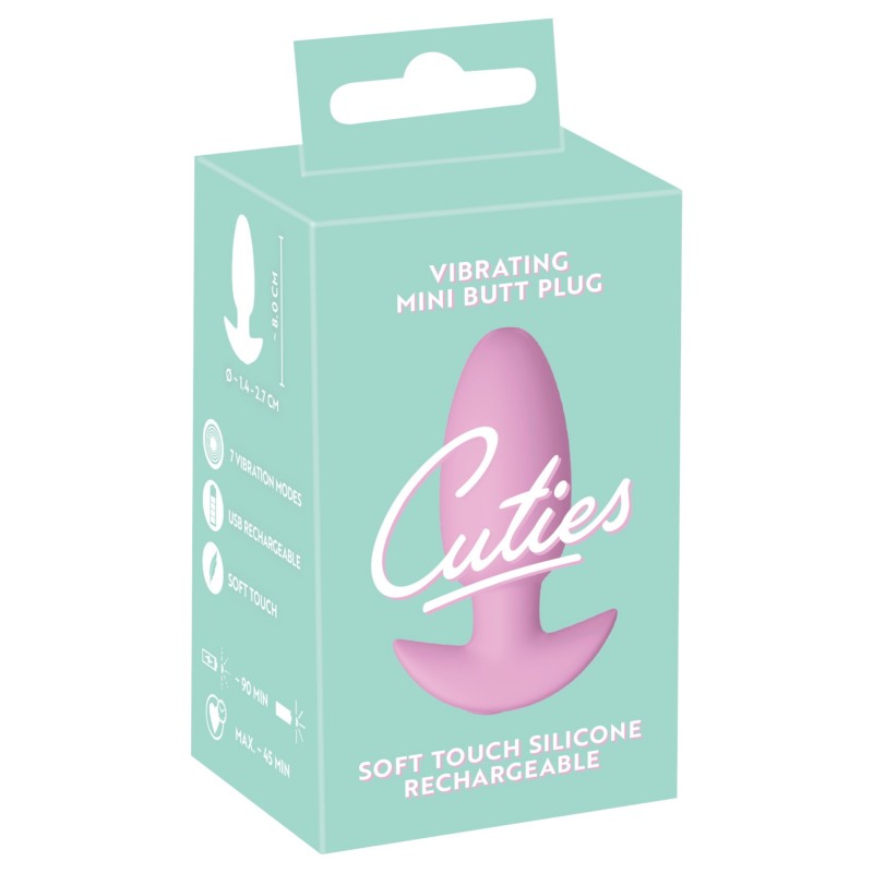 Cuties Mini - vibrációs anál plug (pink) 124184 termék bemutató kép