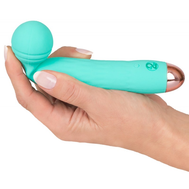 Cuties Mini Wand - akkus, vízálló, masszírozó vibrátor (zöld) 44365 termék bemutató kép