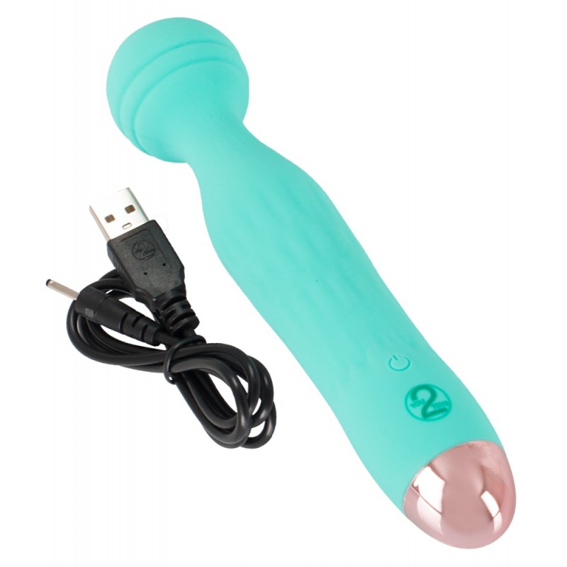 Cuties Mini Wand - akkus, vízálló, masszírozó vibrátor (zöld) 44367 termék bemutató kép