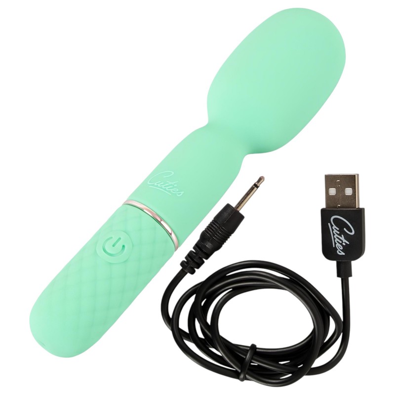 Cuties - mini wand masszírozó vibrátor, csiklóizgató (menta) 163121 termék bemutató kép