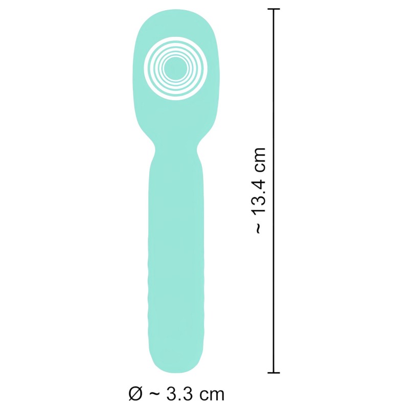 Cuties - mini wand masszírozó vibrátor, csiklóizgató (menta) 163123 termék bemutató kép