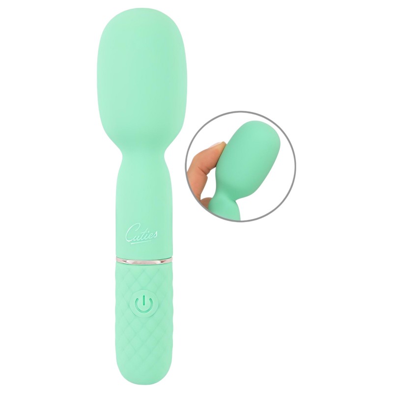 Cuties - mini wand masszírozó vibrátor, csiklóizgató (menta) 163126 termék bemutató kép