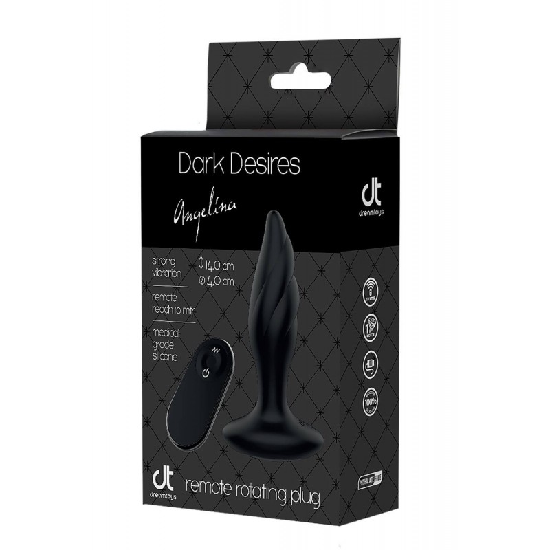 Dark Desires Angelina - anál vibrátor (fekete) 55823 termék bemutató kép