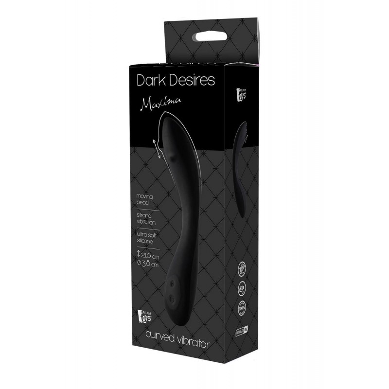 Dark Desires Maxima - akkus, mozgó golyós G-pont vibrátor (fekete) 55826 termék bemutató kép