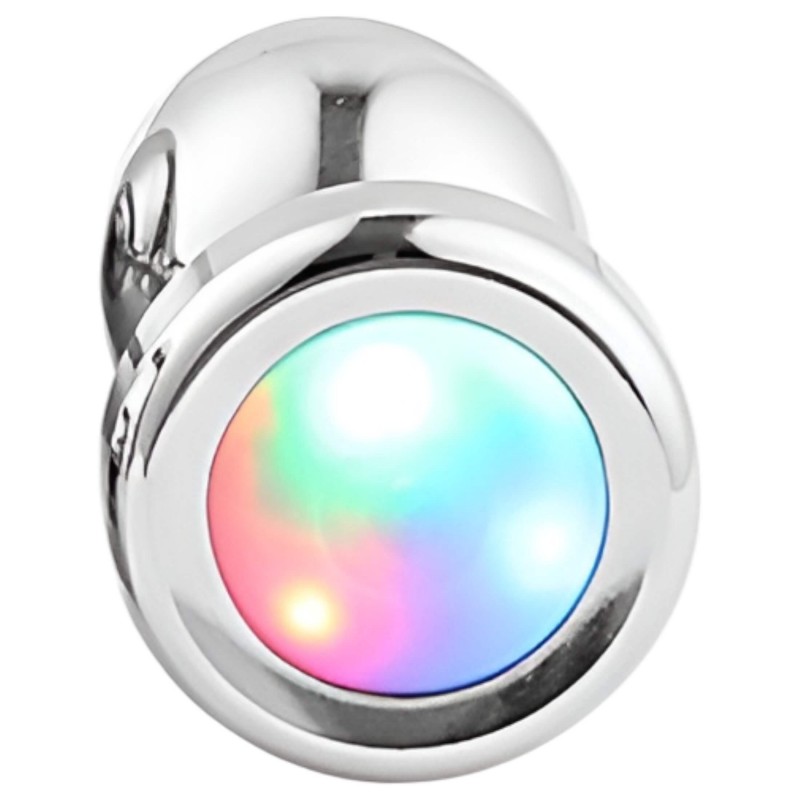 Desirel GlowPlug - világító anál plug - kicsi (ezüst) 97987 termék bemutató kép