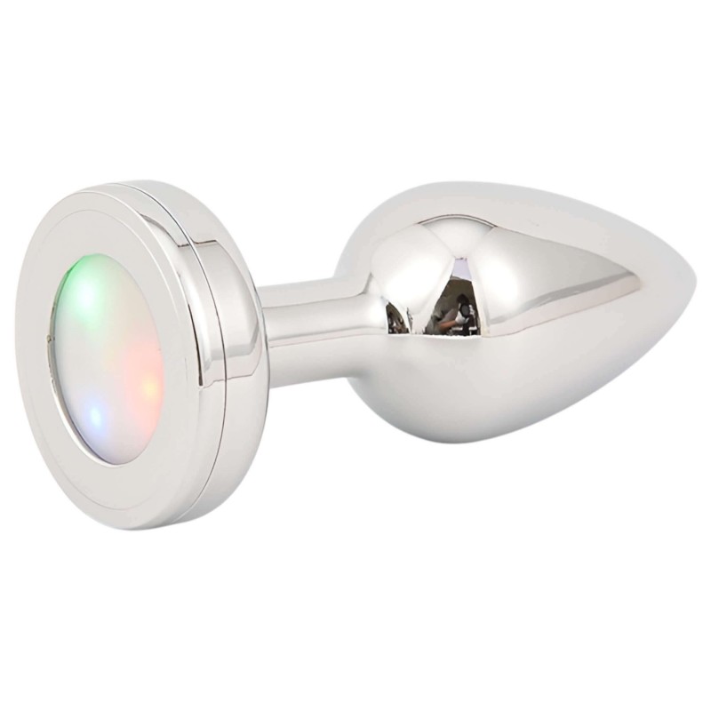 Desirel GlowPlug - világító anál plug - kicsi (ezüst) 98136 termék bemutató kép