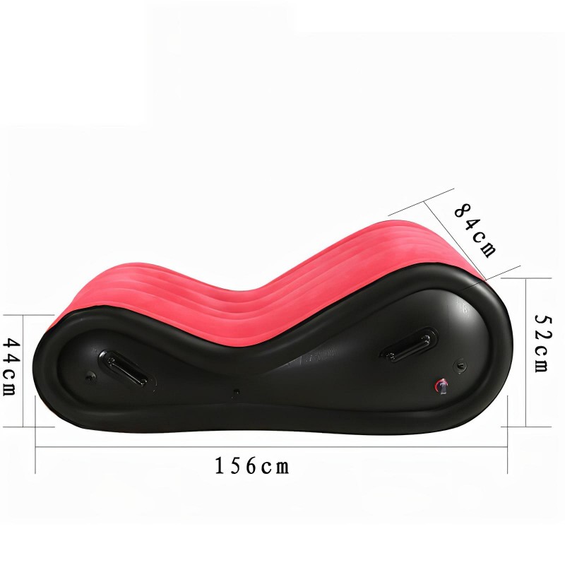 Desirel Magic Pillow - felfújható BDSM szexbútor - bilinccsel (piros) 137004 termék bemutató kép