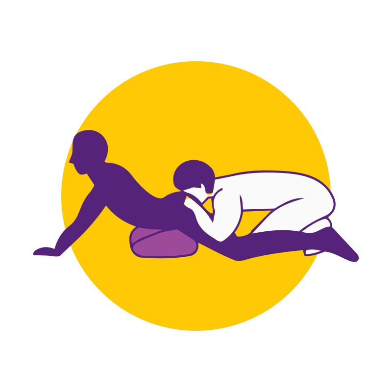 Desirel Magic Pillow - felfújható szexpárna - dildótartóval (lila) 145459 termék bemutató kép