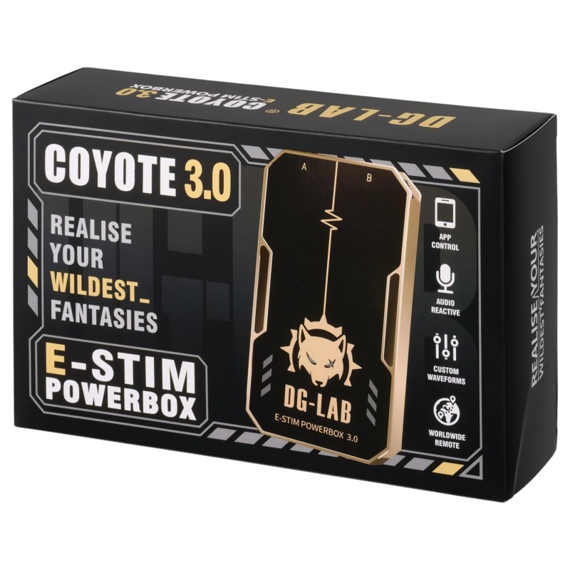 DG-LAB Coyote 3.0 - kétcsatornás elektrostimulációs vezérlő (fekete) 170892 termék bemutató kép