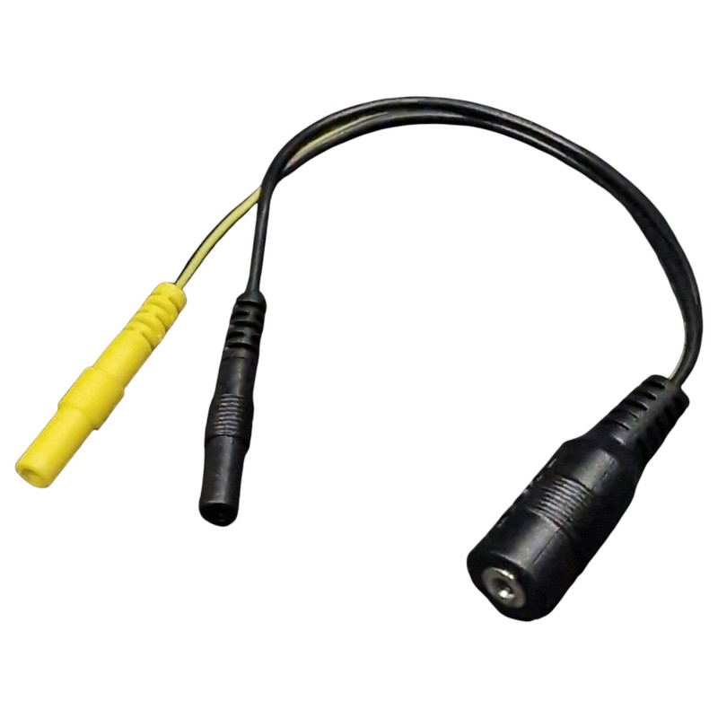 DG-LAB - elektróda elosztó 2,5 mm-es aljzatról 2 mm-esre (fekete) 170907 termék bemutató kép