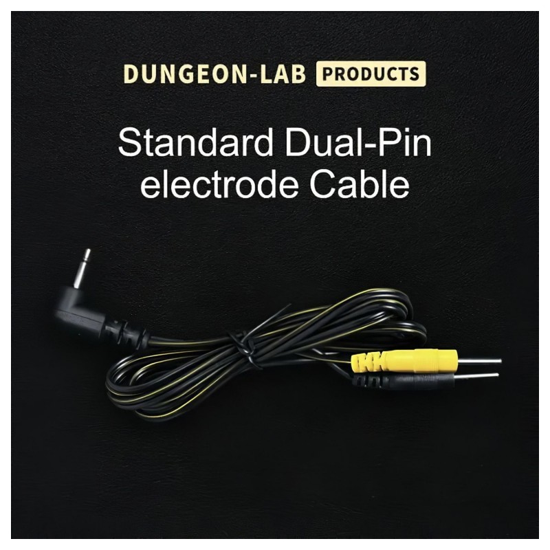DG-LAB - elektródakábel 2,5 mm-es jackről 2 mm-es tüskékre (fekete) 170912 termék bemutató kép