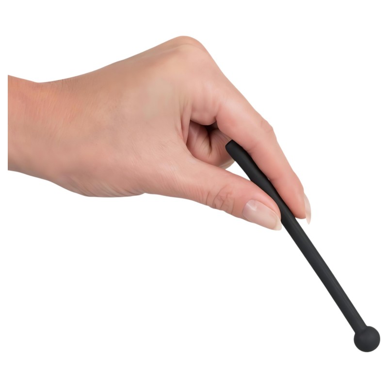 Dilator Piss Play - üreges, szilikon dilátor (fekete) 120256 termék bemutató kép