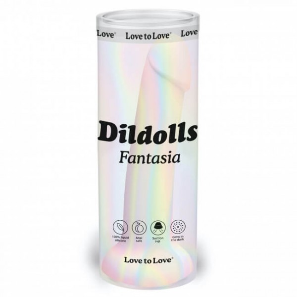 Dildolls Fantasia - tapadókorongos szilikon dildó (csíkos)
