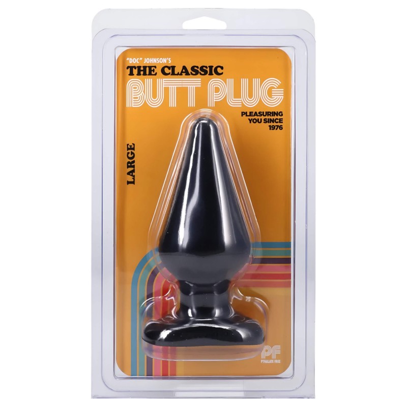Doc Johnson fekete anál plug - classic, nagy - (14,5 cm) 134815 termék bemutató kép