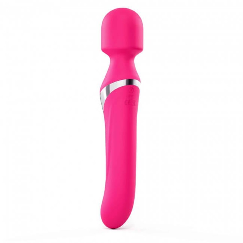 Dorcel Dual Orgasms - akkus, 2in1 masszírozó vibrátor, wand masszírozó (pink) 59621 termék bemutató kép
