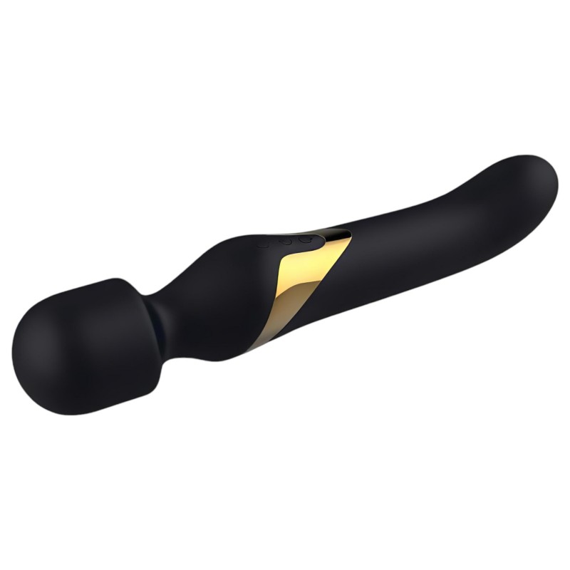 Dorcel Dual Orgasms Gold - 2in1 masszírozó vibrátor, wand masszírozó (fekete) 159264 termék bemutató kép