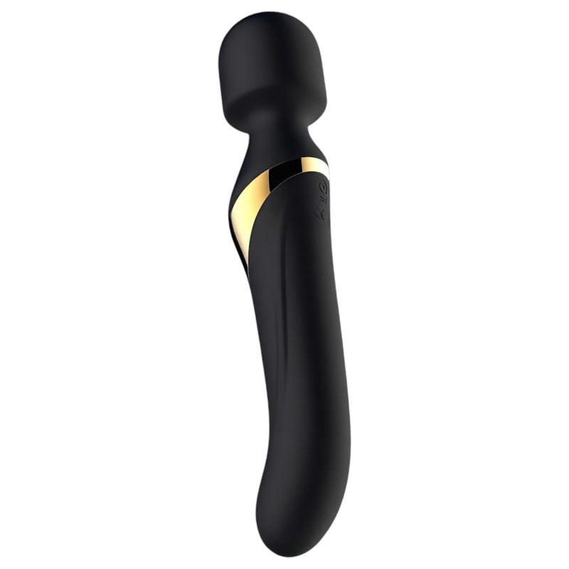 Dorcel Dual Orgasms Gold - 2in1 masszírozó vibrátor, wand masszírozó (fekete) 159265 termék bemutató kép