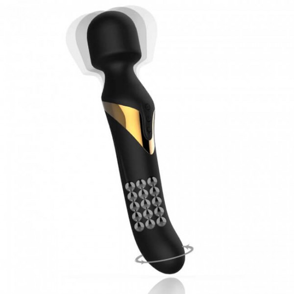 Dorcel Dual Orgasms Gold - 2in1 masszírozó vibrátor (fekete)