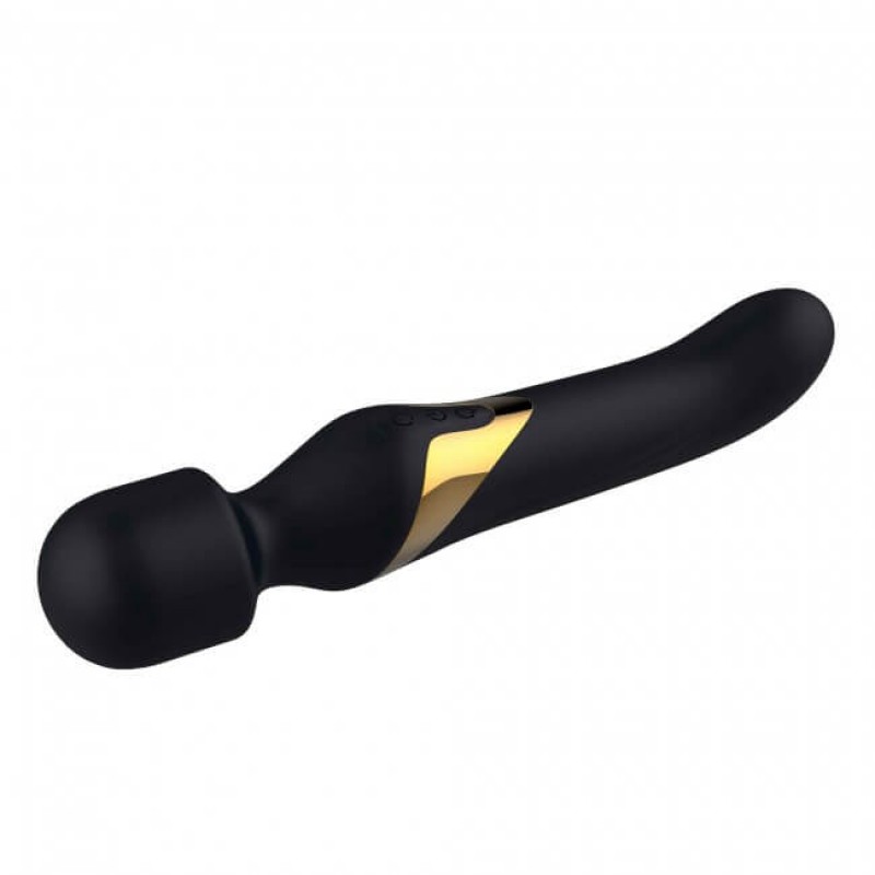 Dorcel Dual Orgasms Gold - akkus, 2in1 masszírozó vibrátor (fekete) 50875 termék bemutató kép