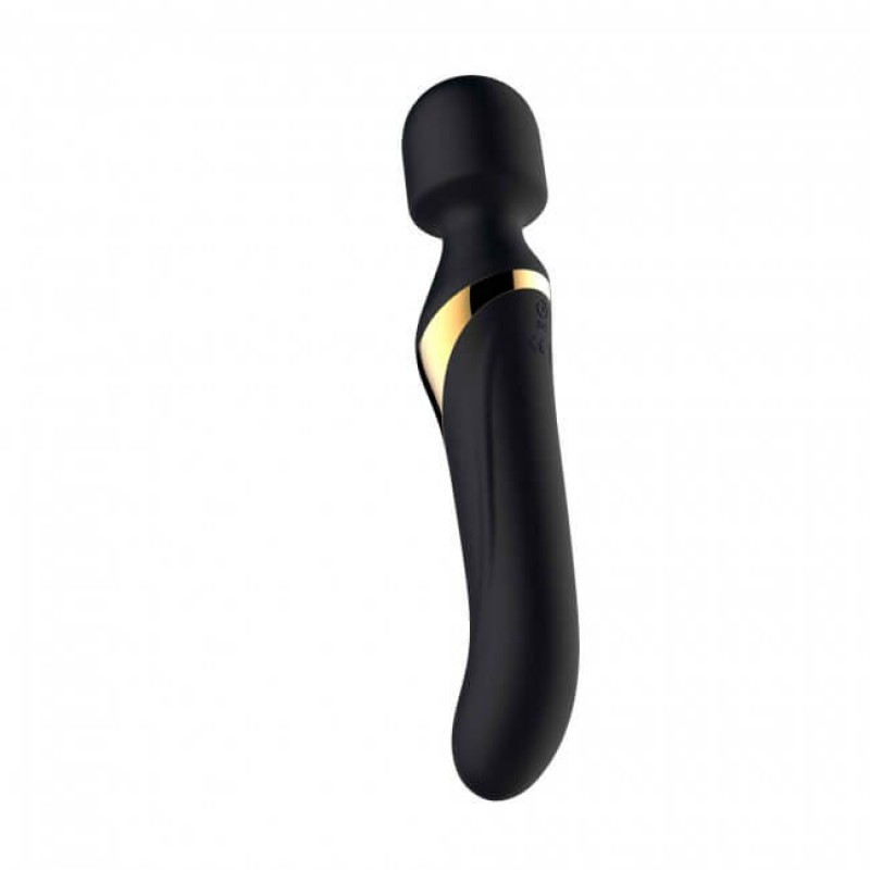 Dorcel Dual Orgasms Gold - akkus, 2in1 masszírozó vibrátor (fekete) 50876 termék bemutató kép