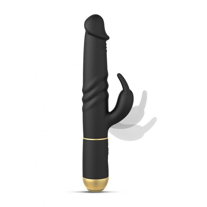 Dorcel Furious Rabbit 2.0 - akkus, lökő csiklókaros vibrátor (fekete) 51218 termék bemutató kép