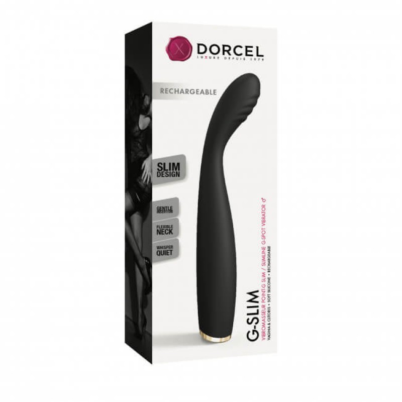 Dorcel G-slim - akkus, G-pont vibrátor (fekete) 69311 termék bemutató kép