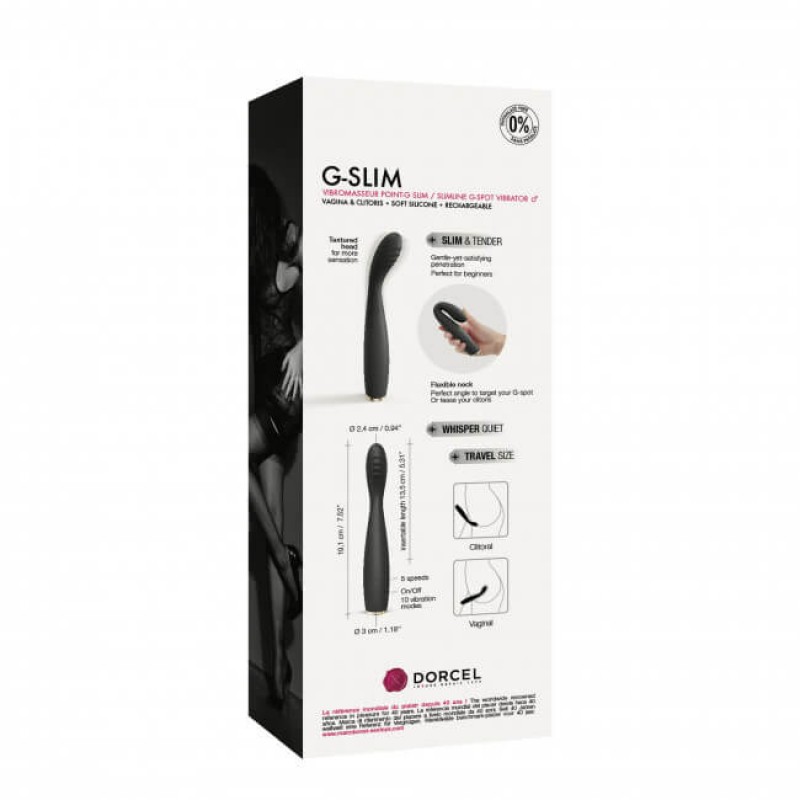 Dorcel G-slim - akkus, G-pont vibrátor (fekete) 69313 termék bemutató kép
