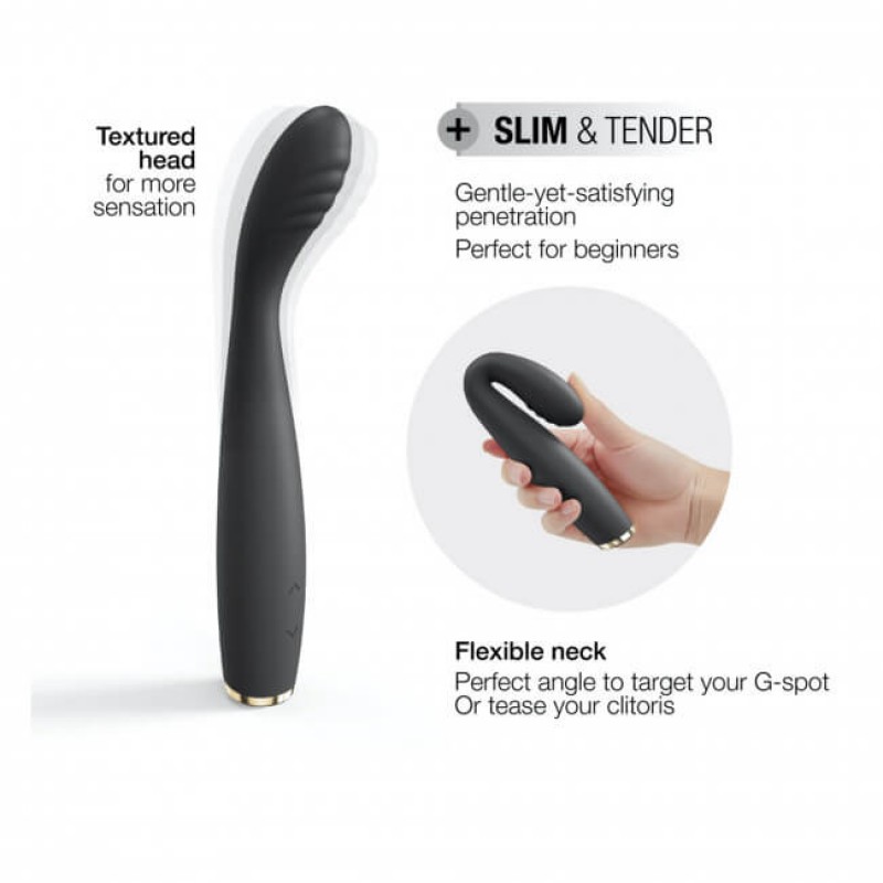 Dorcel G-slim - akkus, G-pont vibrátor (fekete) 69316 termék bemutató kép