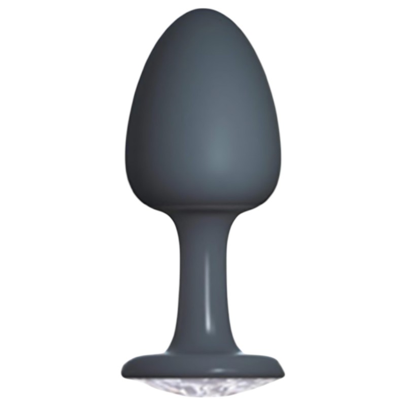 Dorcel Geisha Plug Diamond L - fehér köves anál plug (fekete) 98981 termék bemutató kép