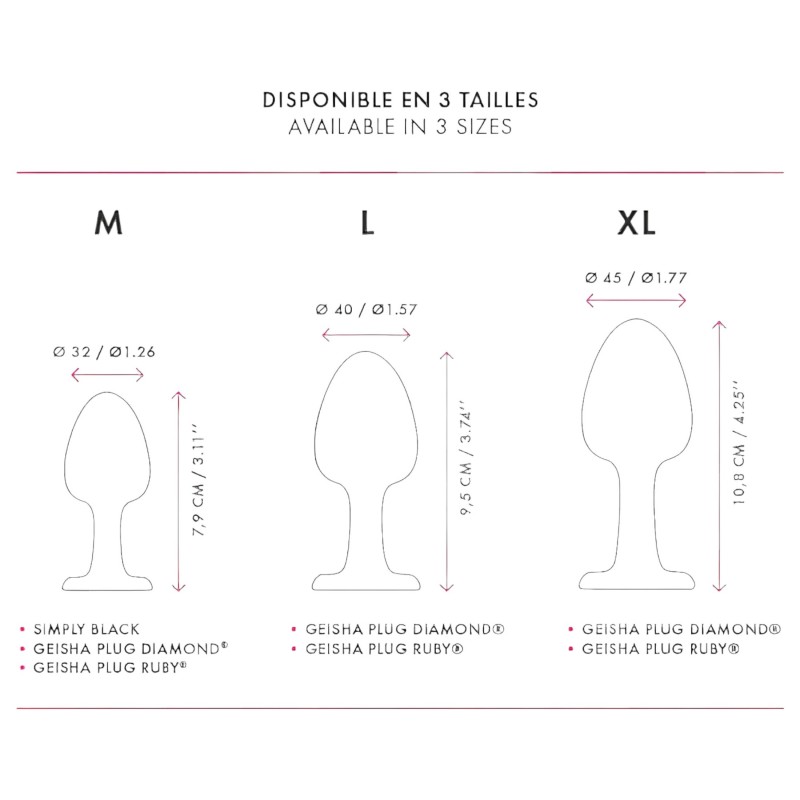 Dorcel Geisha Plug M - golyós anál plug (fekete) 98994 termék bemutató kép