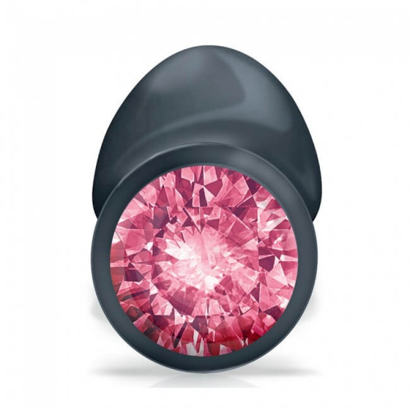 Dorcel Geisha Plug Ruby L - pink köves anál dildó (fekete) 59622 termék bemutató kép